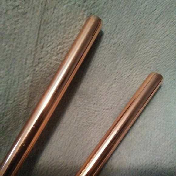 Set 2 Copper Toned Stainless Steel Short Cocktail Straws Cocktails Mixed Drinks - Picture 7 of 9